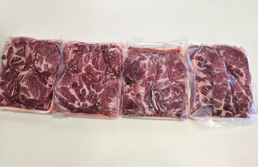 12 lb Case Natural Boneless Country Style Pork Ribs, 4 - 3lb Packs
