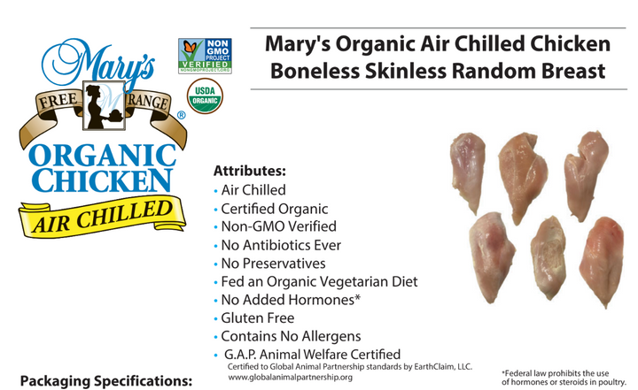 CLEARANCE: 40lbs Frozen Organic Chicken Breasts