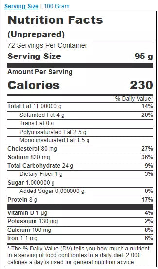 72 Count Bacon,Egg, Cheese Potato Fritters, Hand Held Breakfast