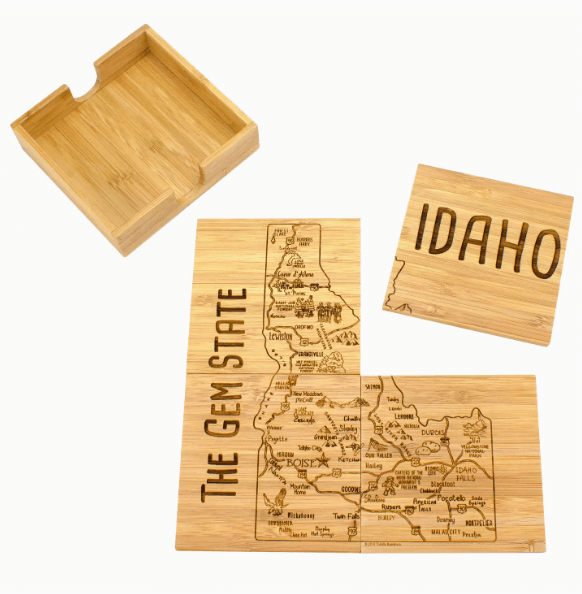 OVERSTOCK: Set of 4 State Coaster Puzzles (Idaho, Nevada Shapes)