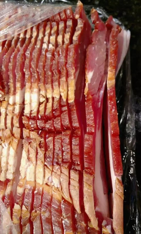 PRICE DROP: 15 lb Case Thick Cut Bacon, Honey Cured, Locally Made