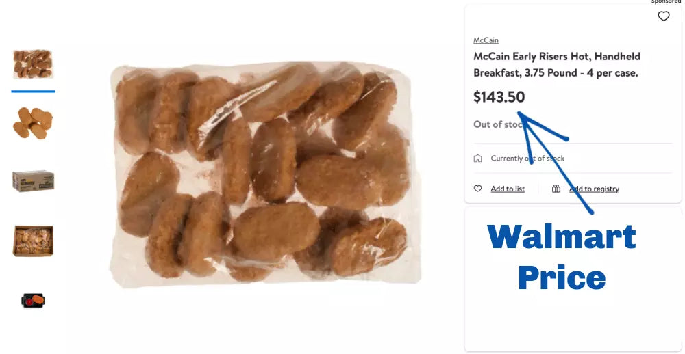 72 Count Bacon,Egg, Cheese Potato Fritters, Hand Held Breakfast