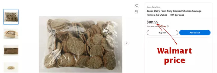 PRICE DROP: 10 lb Gluten-Free Chicken Sausage Patties, All Natural, No Additives, Pre-Cooked