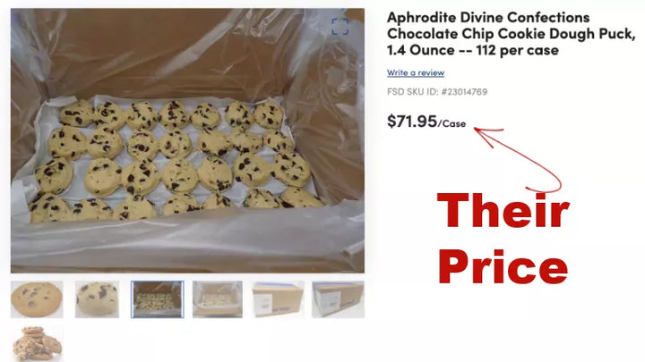 It's Back: Aphrodite Divine Confections Chocolate Chip Cookie Dough, 112 ct.