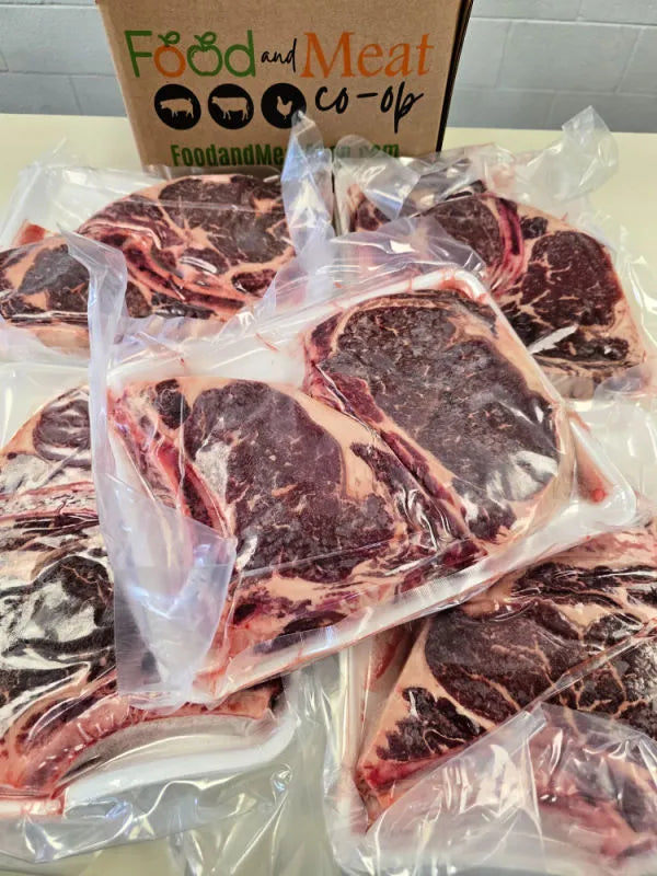 OVERSTOCK DEAL: Case of 8 Natural Bone-in Ribeye Steaks