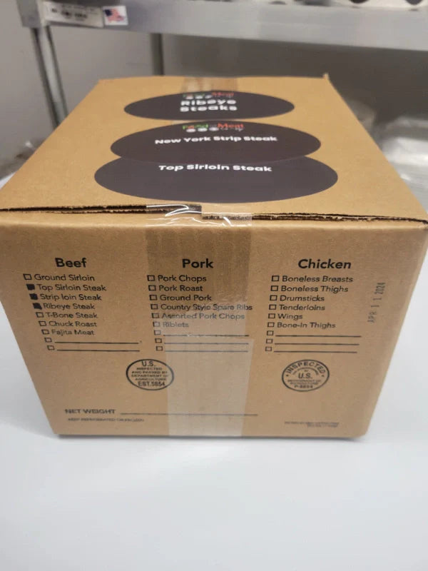16 Natural Mixed Steaks: 4 Ribeyes, 4 New York Strip, 8 Top Sirloin Steak