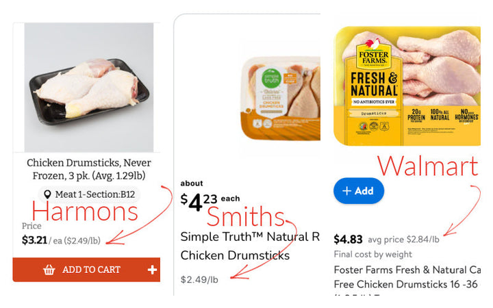 PRICE DROP: 40 lb. case - Fresh Natural Chicken Drumsticks