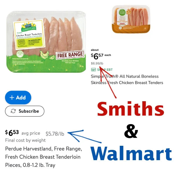 Chicken Tenderloins, 20 lb. Case, Fresh, Boneless, Skinless
