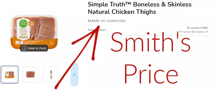 RESTOCKED! Chicken Thighs 40 lb Case Farm Fresh Boneless, Skinless Natural
