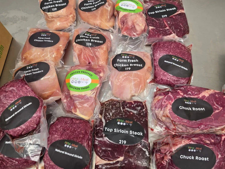 34 lb Chicken and Beef Mixed Box