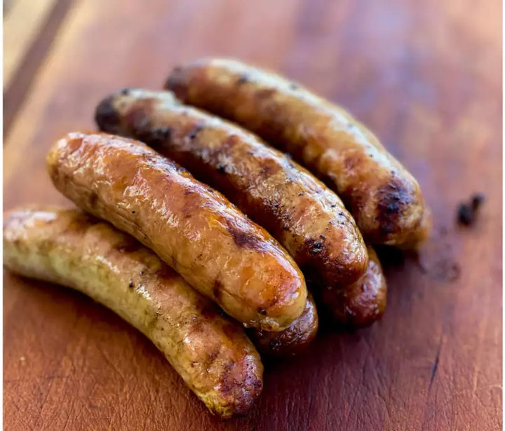 10 lb Case of British Style Bangers from Clean Heritage Pork, Free From Top 8 Allergens