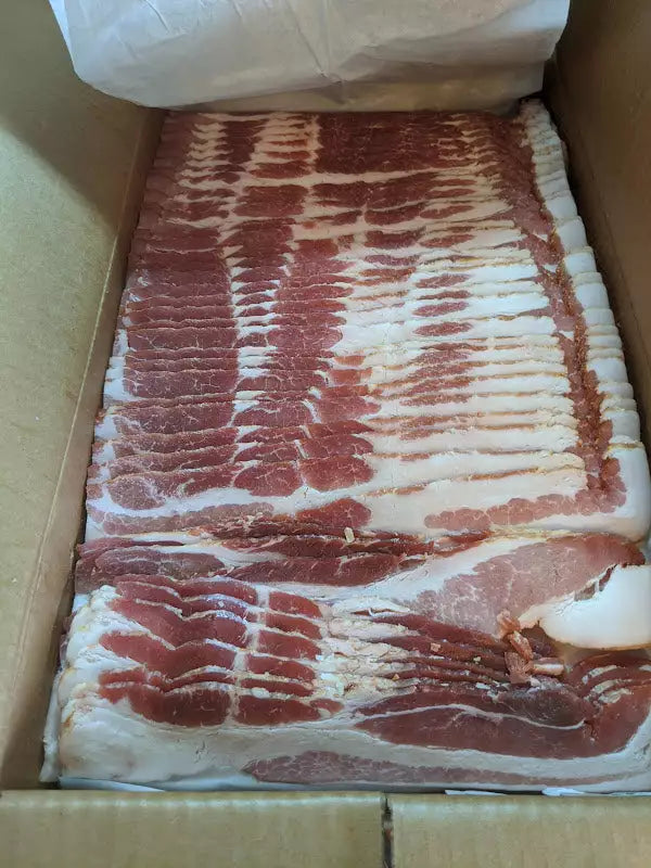 HUGE PRICE DROP: 15 lb Natural, Uncured Hickory Smoked Bacon, Minimally Processed