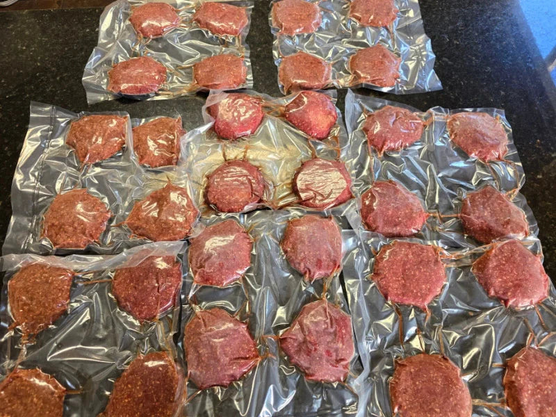 32ct. Natural Handmade Ground Sirloin Burger Patties (5-6oz each)