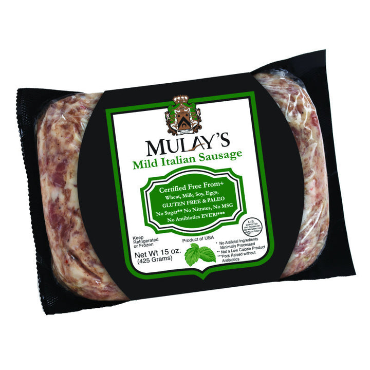 10 lb Case of Mild Italian Clean Heritage Ground Pork Sausage, Free From Top 9 Allergens