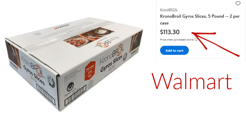 NEW: 10 lb Case Fully Cooked Gyro Slices, 2-5lb bags