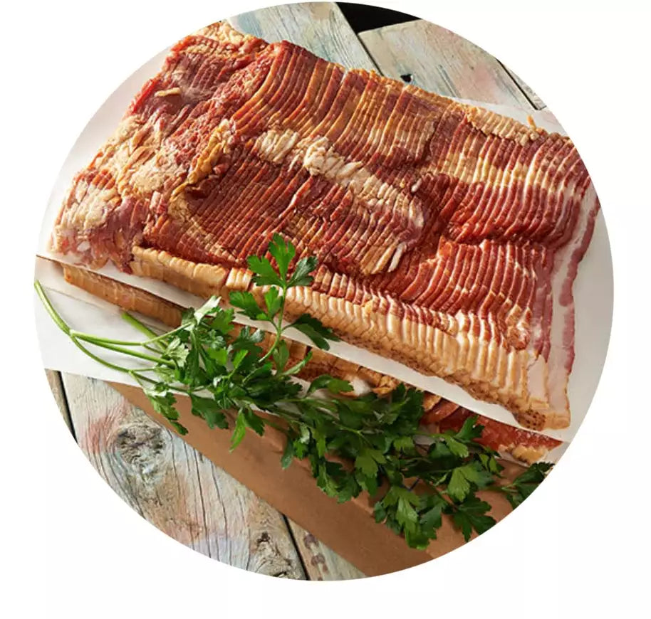 PRICE DROP: 15 lb Case Thick Cut Bacon, Honey Cured, Locally Made