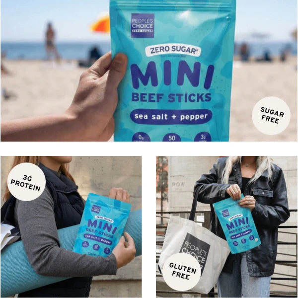 Limited Time: 8ct. Packs of Sugar-Free Salt and Pepper Beef Sticks Crisps (GF, Zero Carb)
