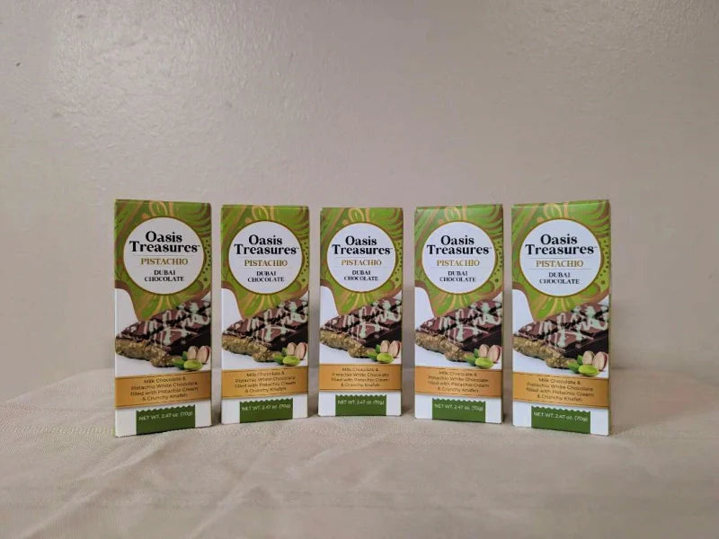 Student Fundraiser: Dubai Chocolate Bars 5-Pack - Viral Craze Pistachio Chocolate
