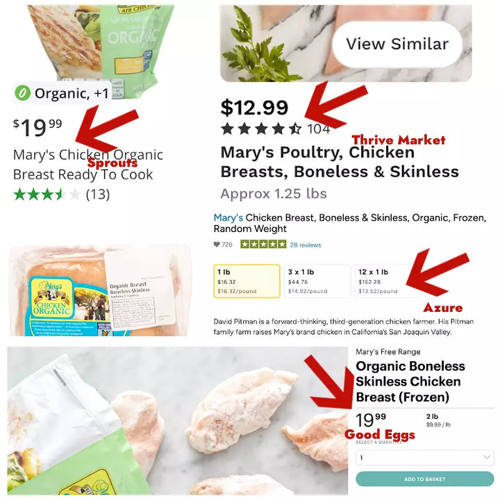 16lbs Organic, Air Chilled, Boneless, Skinless Chicken Breasts