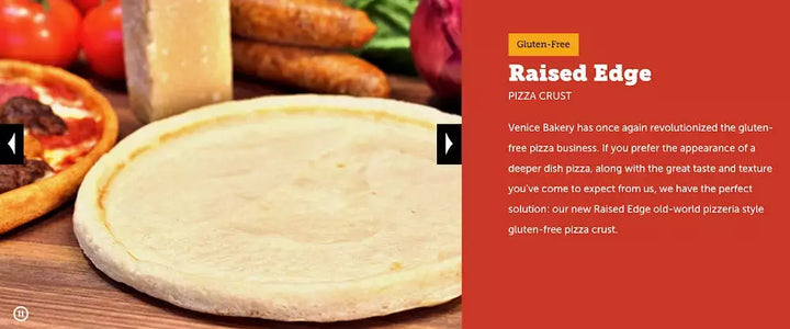 12 ct Case Gluten Free 10" Pizza Crust with Raised Edge
