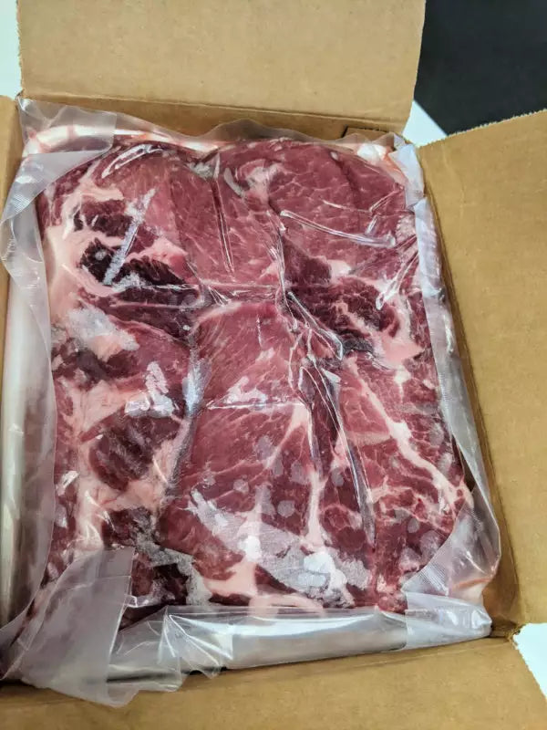 12 lb Case Natural Boneless Country Style Pork Ribs, 4 - 3lb Packs