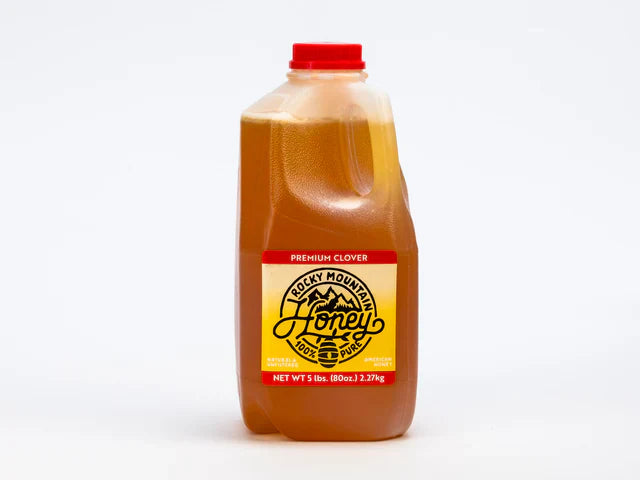 IT'S BACK: Raw Unfiltered Clover Honey 6-pk Case of 80z jugs (480oz total)