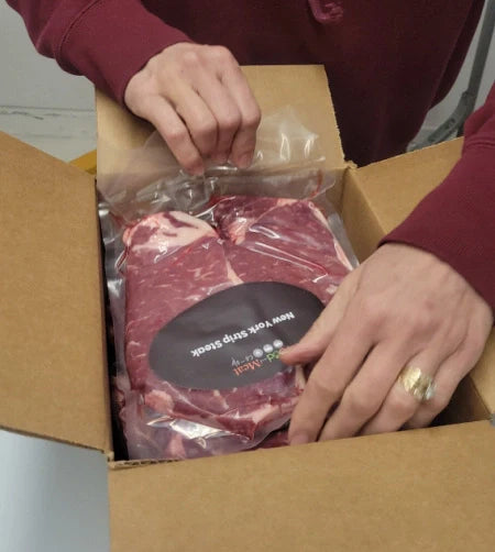16 Natural Mixed Steaks: 4 Ribeyes, 4 New York Strip, 8 Top Sirloin Steak
